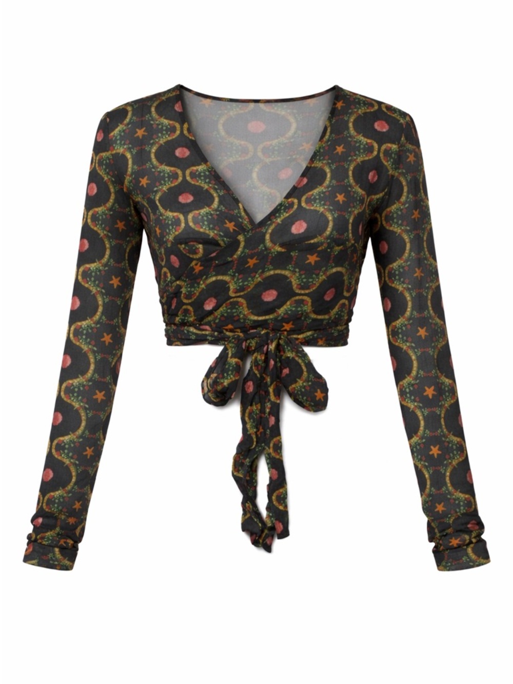 NWT Hill House Black Aviva Wrap Top